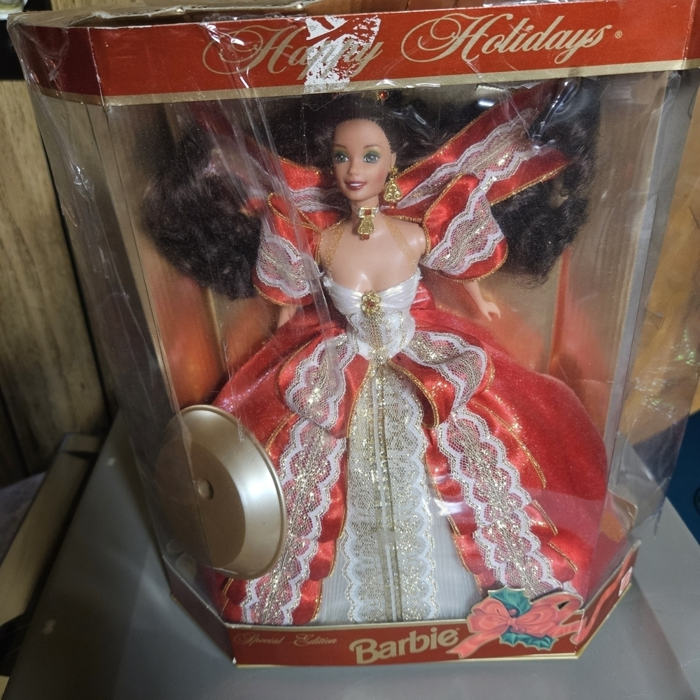 Barbie Holiday Edition Doll Red and Gold Gown